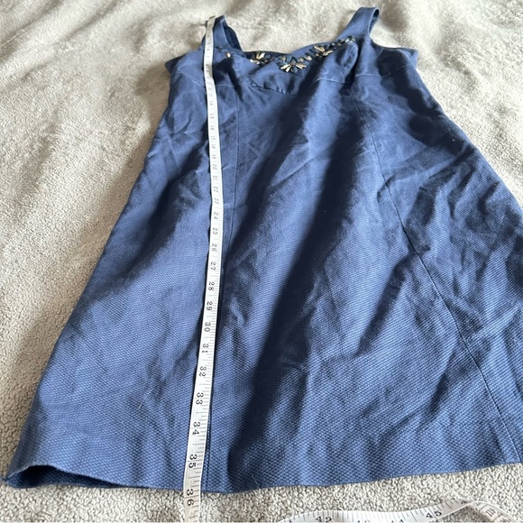 INC International Concepts Jeweled Cocktail, Semi Formal Navy Sheath Mini Dress - Picture 9 of 10